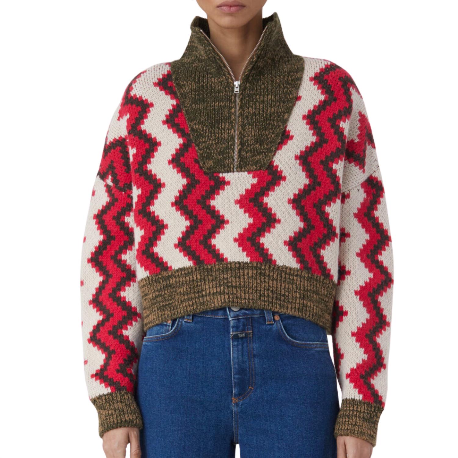 Jacquard Pullover in Mehrfarbig