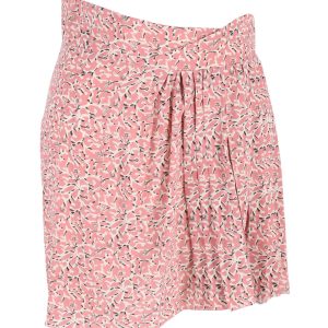 Isabel Marant Pleated Minirock in rosa Seide