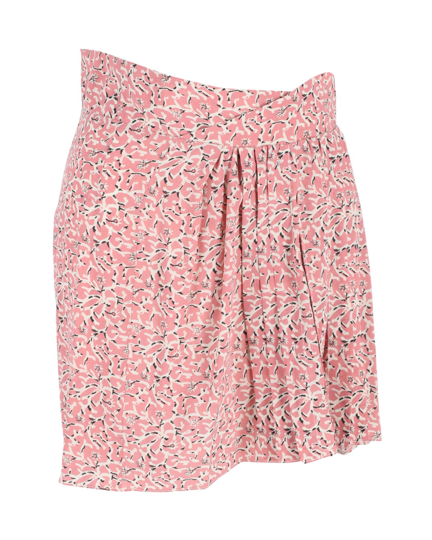 Isabel Marant Plissierter Minirock aus rosa Seide