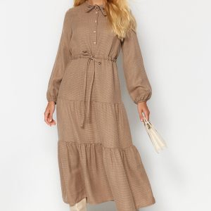 Trendyol Damen maxi lässig / casual entspannt Hijab Kleid