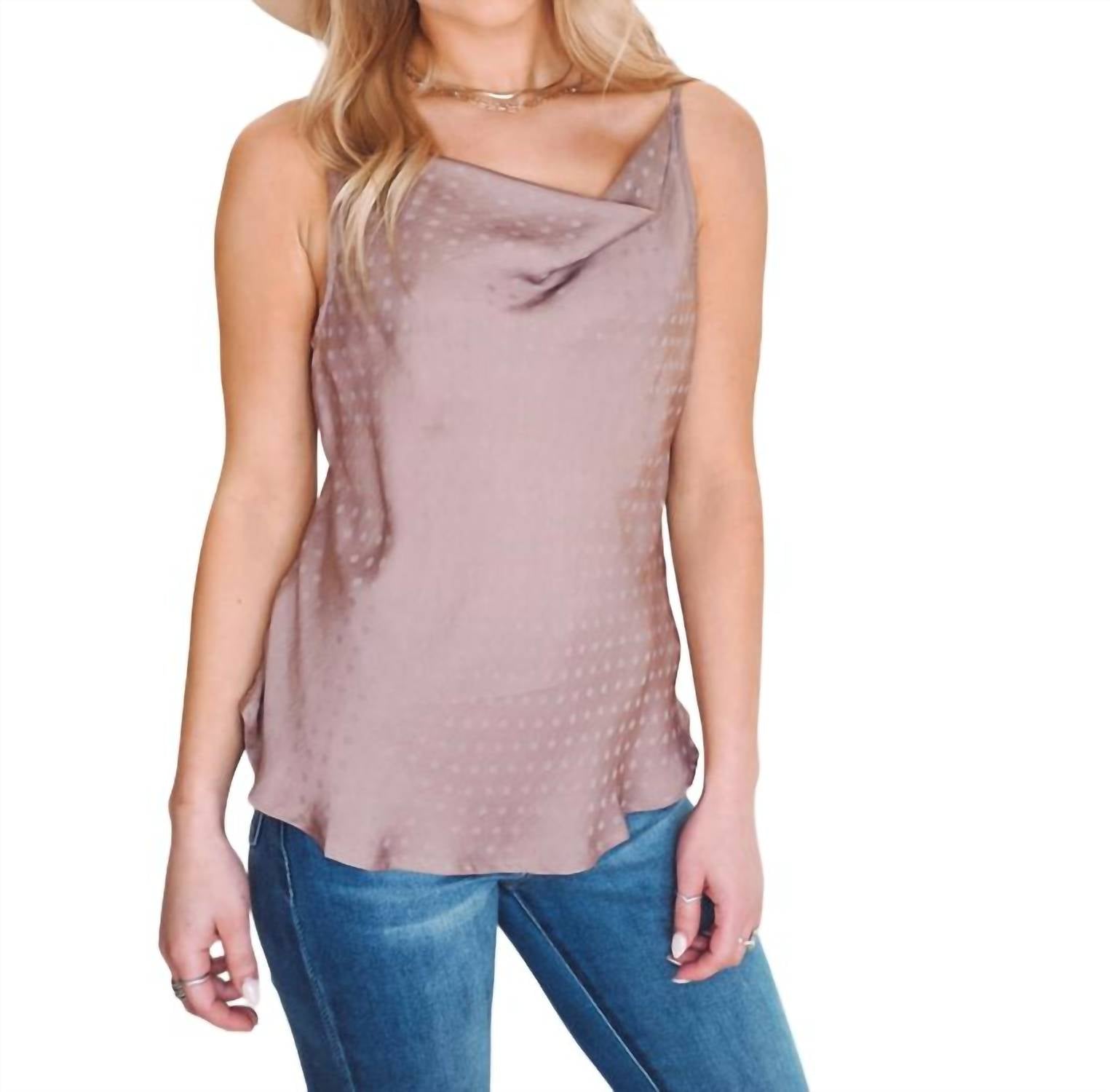 Polka Dot Muster Frühling Sommer Camisole in Grau/Violett