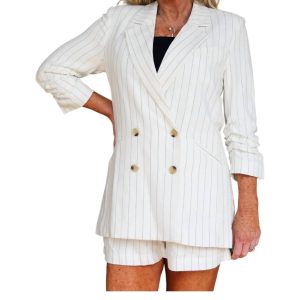 Tickets für Paradise Stripe Riviera Blazer in Weiß