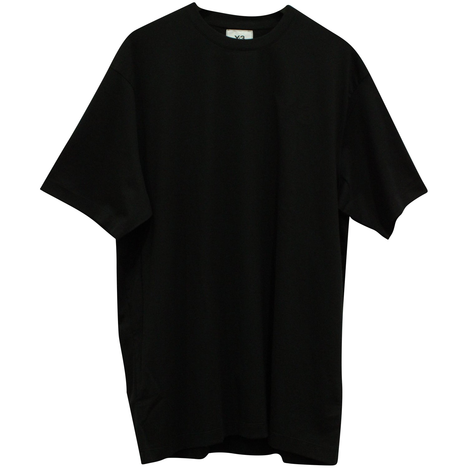 Y-3 Klassisches T-Shirt mit Brust-Logo aus schwarzer Baumwolle