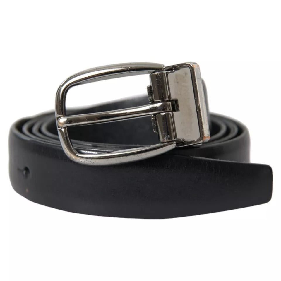 Dolce & Gabbana Leder Metall Schnalle Herren Gürtel