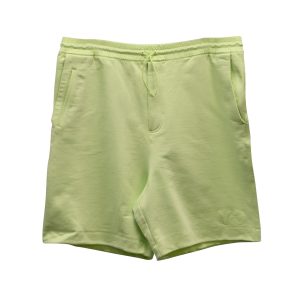 Y-3 Shorts mit Kordelzug aus Baumwolle in Limette Grün