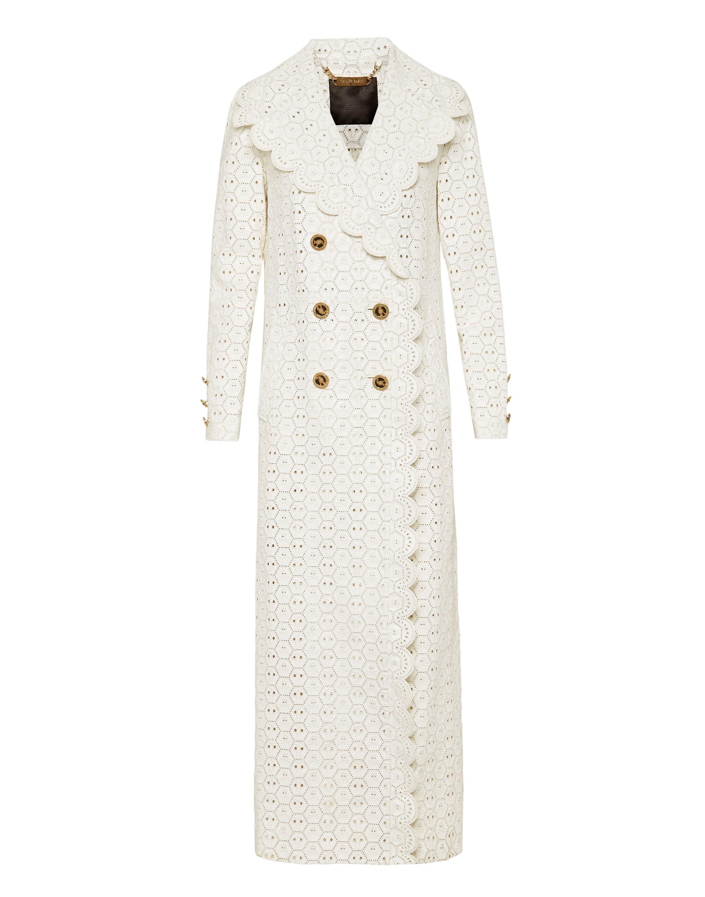Lange Sangallo Leder Trenchcoat