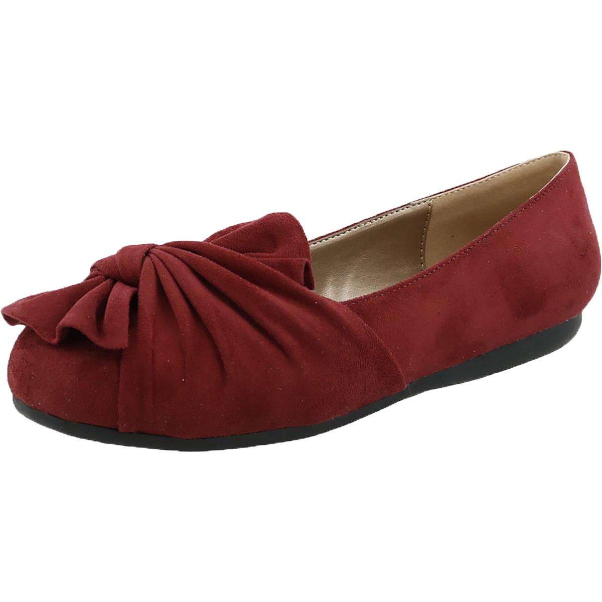 Snug Imitat Wildleder geraffte Ballerinas