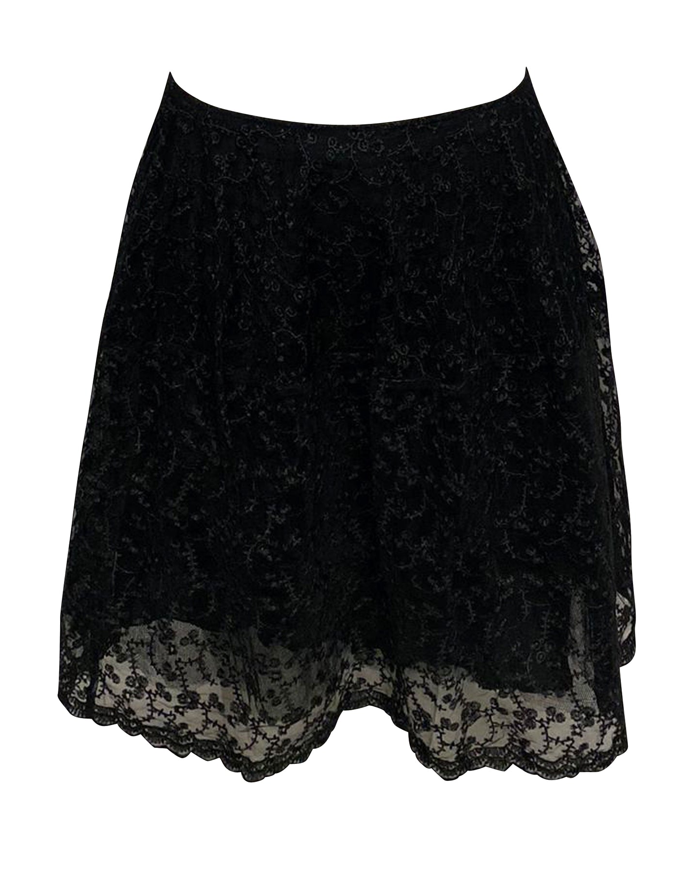 Essentiel Antwerp Spitze Rock aus schwarzem Nylon