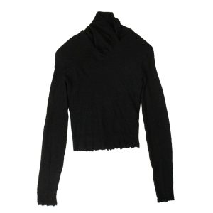 Unravel Project Kaschmir Distressed Details Pullover – Schwarz