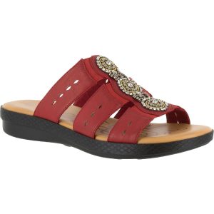 Nori Damen-Sandalen zum Hineinschlüpfen, flach