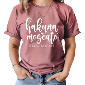 Hakuna Moscato Grafik Tee in rosa 7766602645564