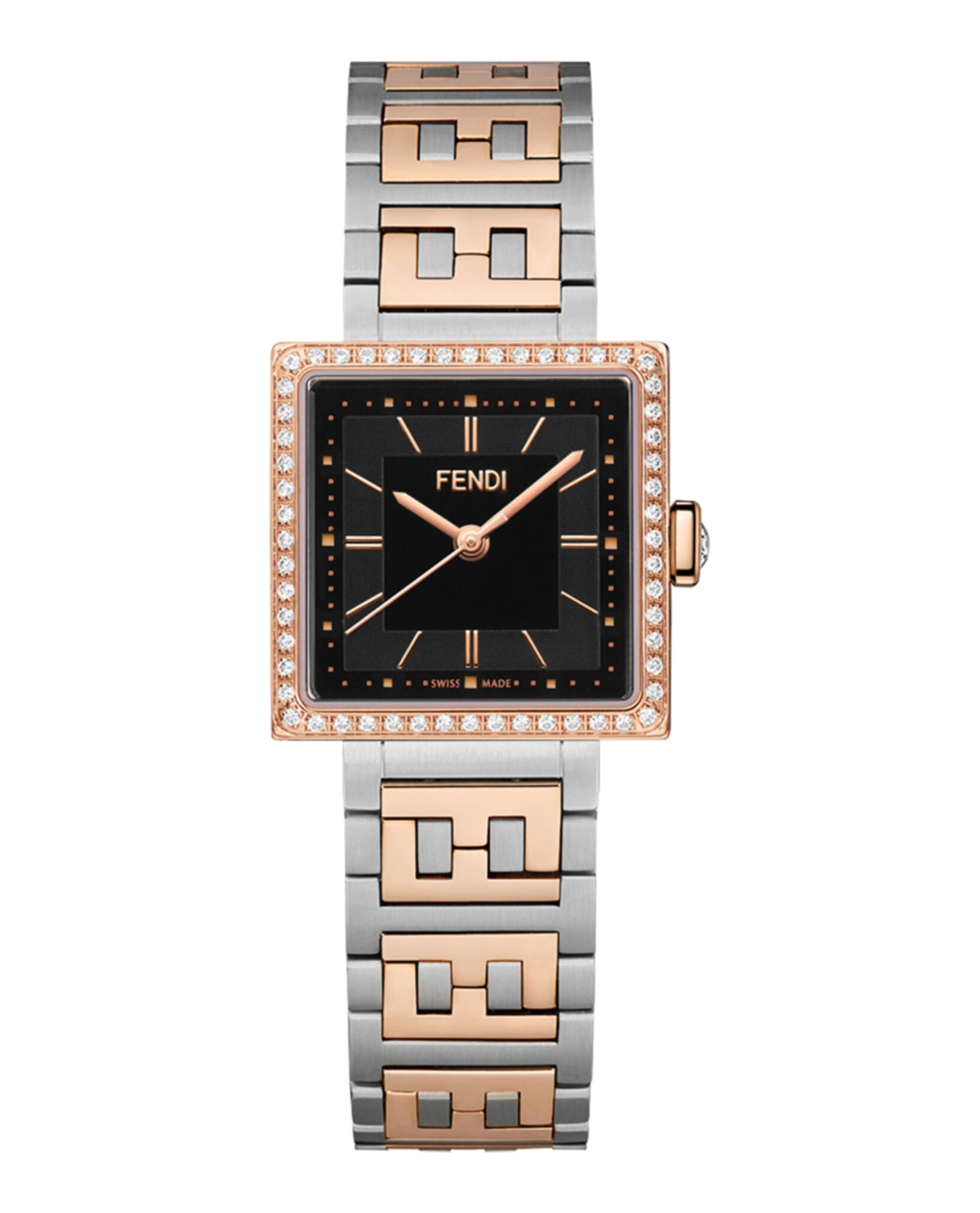 Für immer Fendi Quadratisch Diamant Uhr
