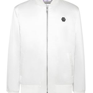 Satin Bomber Glas Schädel 7676754985020