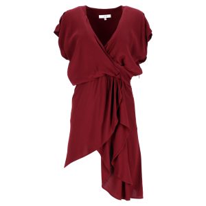 Iro Tralor Sheath Kleid in burgunder Viskose 7766681649212