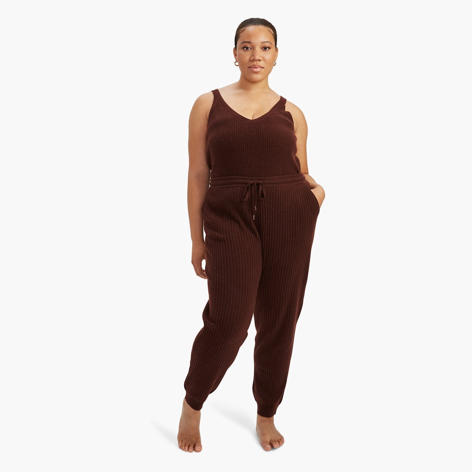 Kaschmir gerippter Jogger