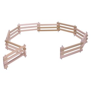Hölzernes faltbares Hürdenzaunspielzeug, von den Amish hergestelltes, unbehandeltes Holz