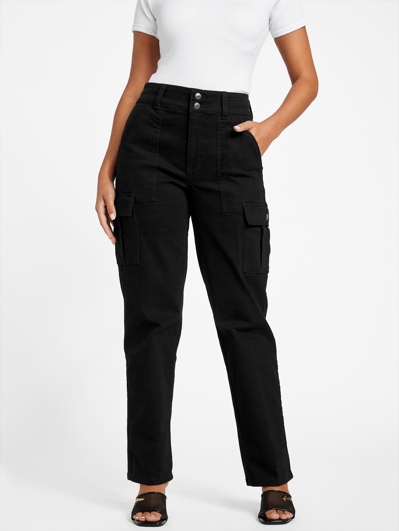Schwarze Cargo Jeans von Hailey