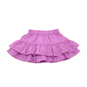 Kinder Rüschen strukturiert Hosenrock in Fuchsia