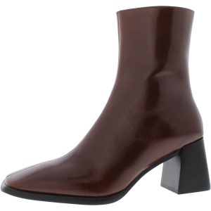 SHERPAL Leder gestapelte Ferse Stiefeletten