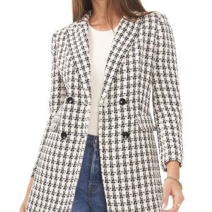 Vince Camuto Zweireihige Longline Jacke