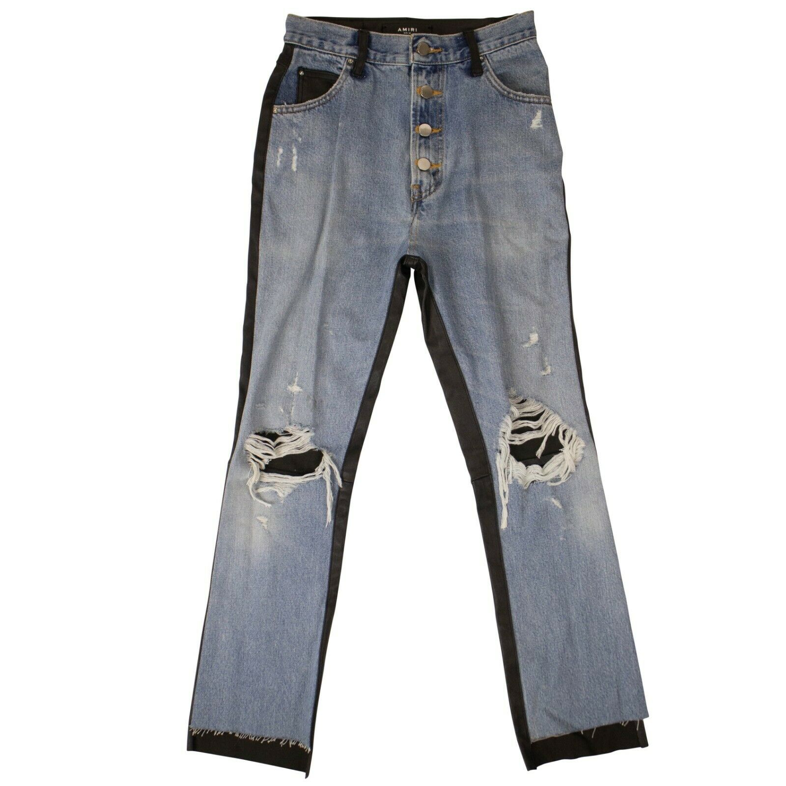 Amiri Jeans aus Leder - Blau/Schwarz