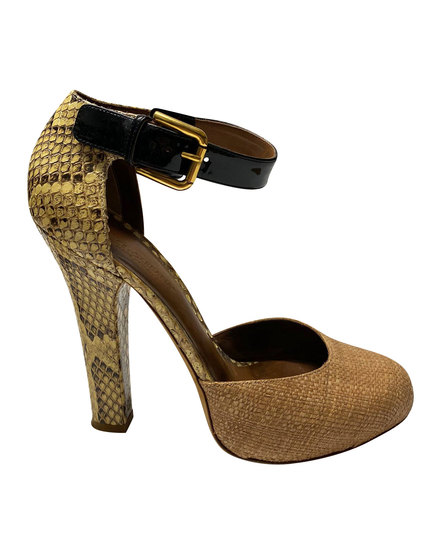 Dolce & Gabbana Animal Print D’Orsay Pumps aus beige Leder 7766638362684