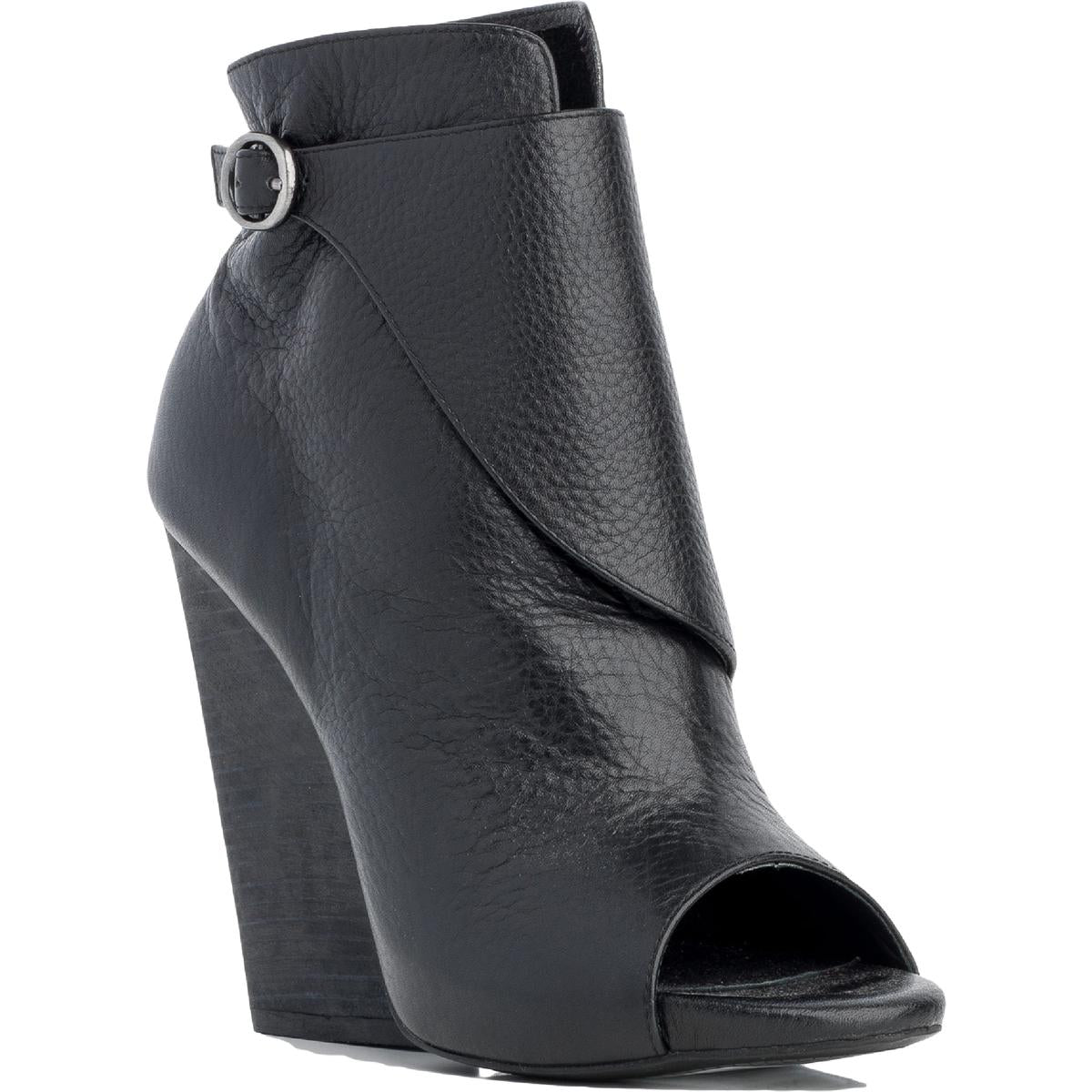 Evalane Leder Peep Toe Plateauschuhe