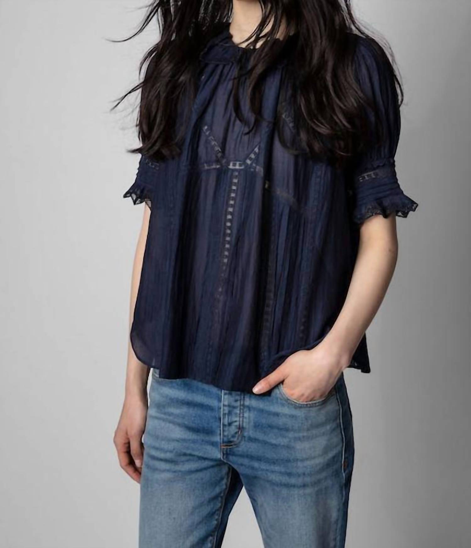 Tupel Top In Schwarz