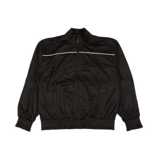 Opening Ceremony gesmokte Trainingsjacke mit Rüschen – Schwarz