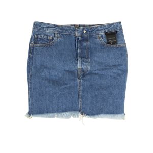 Unravel Project Waschen Tüll Denim Minirock – Blau