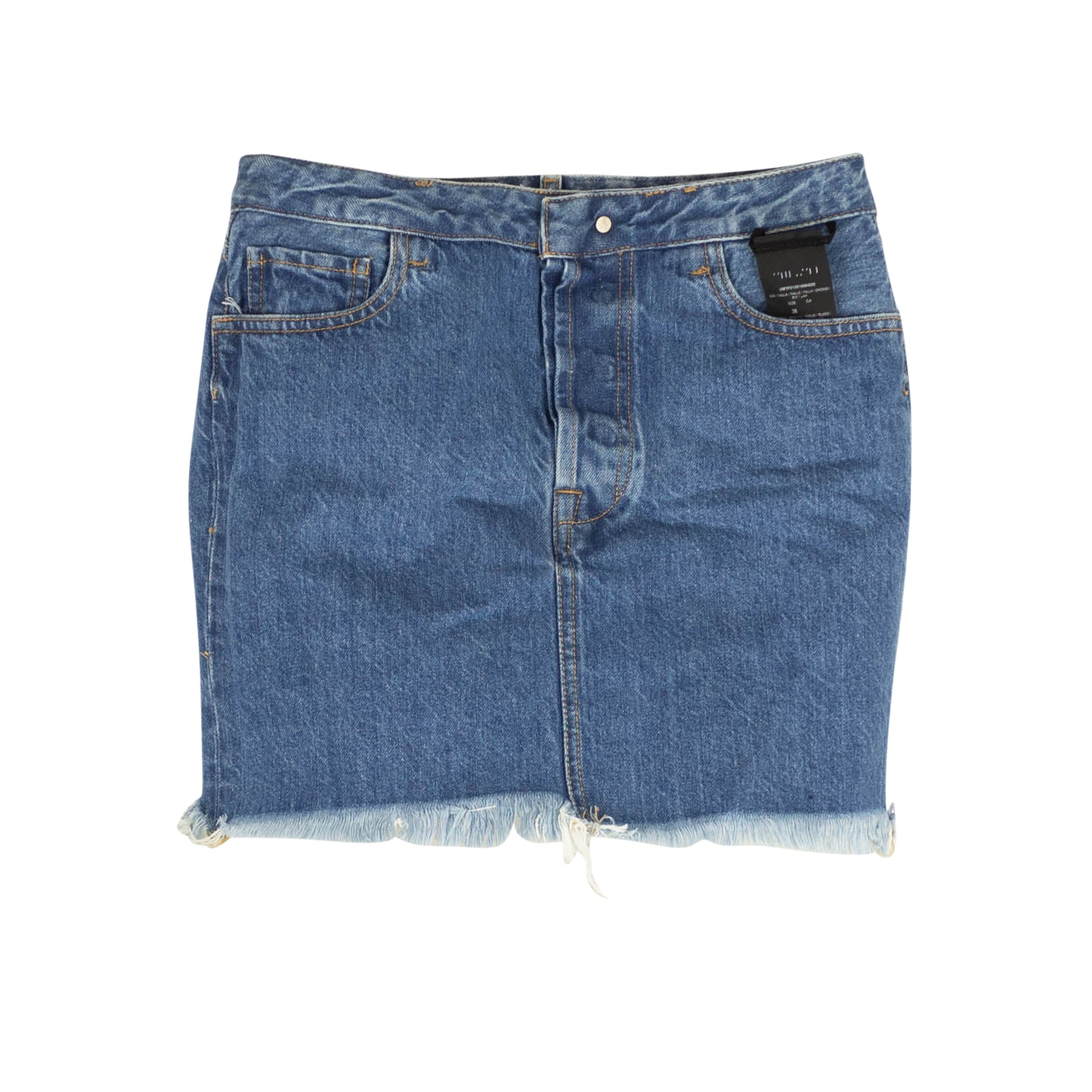 Unravel Project Waschen Tüll Denim Minirock – Blau