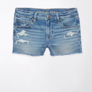 AE Next Level Niedriger Bund Ripped kurz aus Denim
