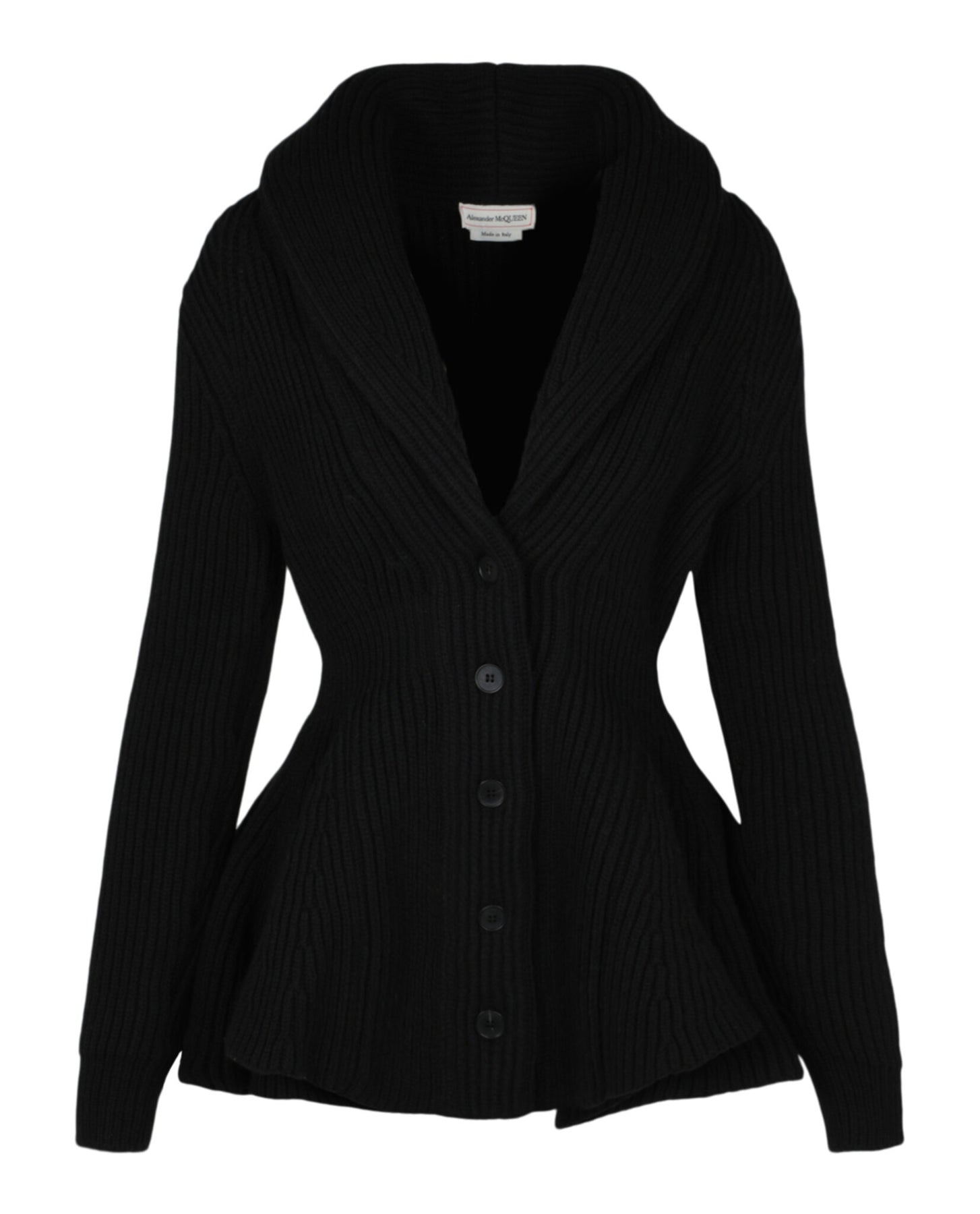 Peplum Wolle Strickjacke