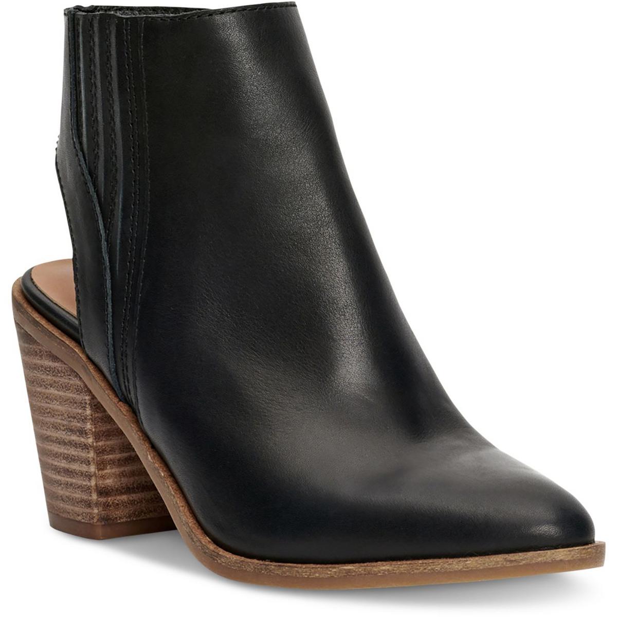 Shyna Leder Croc geprägt gestapelt Block Heel Shootie