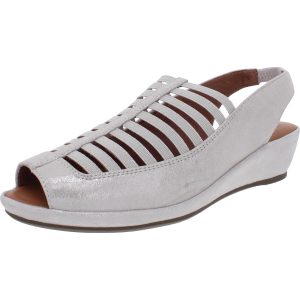Lee Wildleder Peep Zeh Keil Sandalen