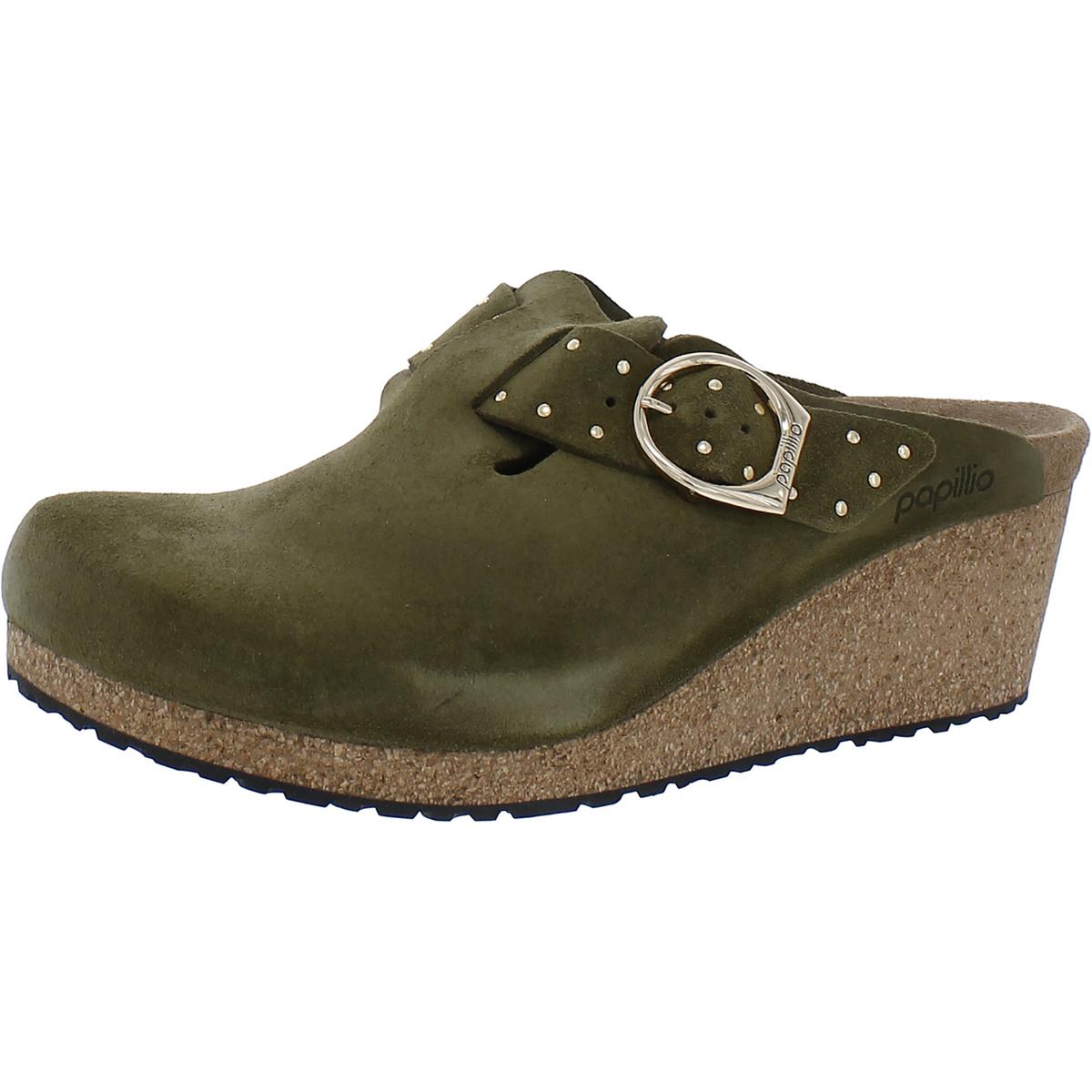 Fanny Ring-Buckle Wildleder Slip auf Clogs
