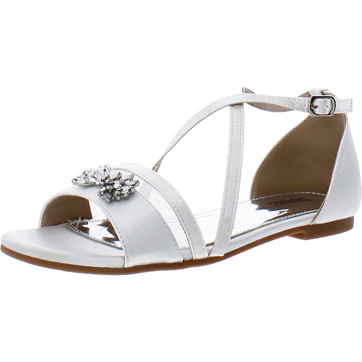 Mädchen Metallic Strass Slide Sandalen