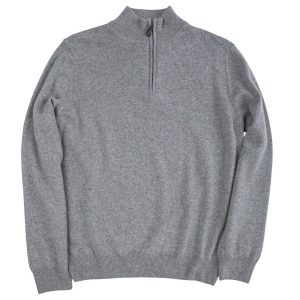 James Kaschmir 1/4 Zip Pullover in Anthrazit