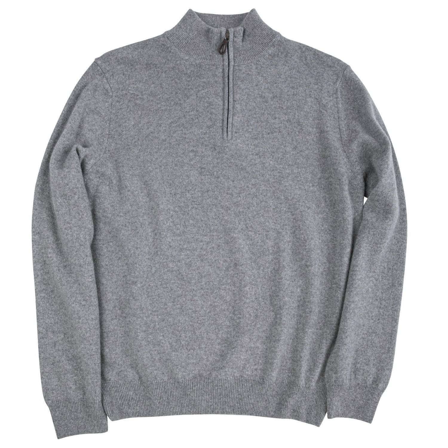 James Kaschmir 1/4 Pullover mit Reißverschluss in Anthrazit