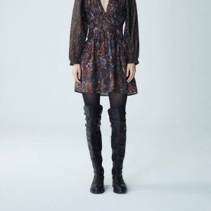 Jujuy Mac kurzes Kleid in schwarz dahlia