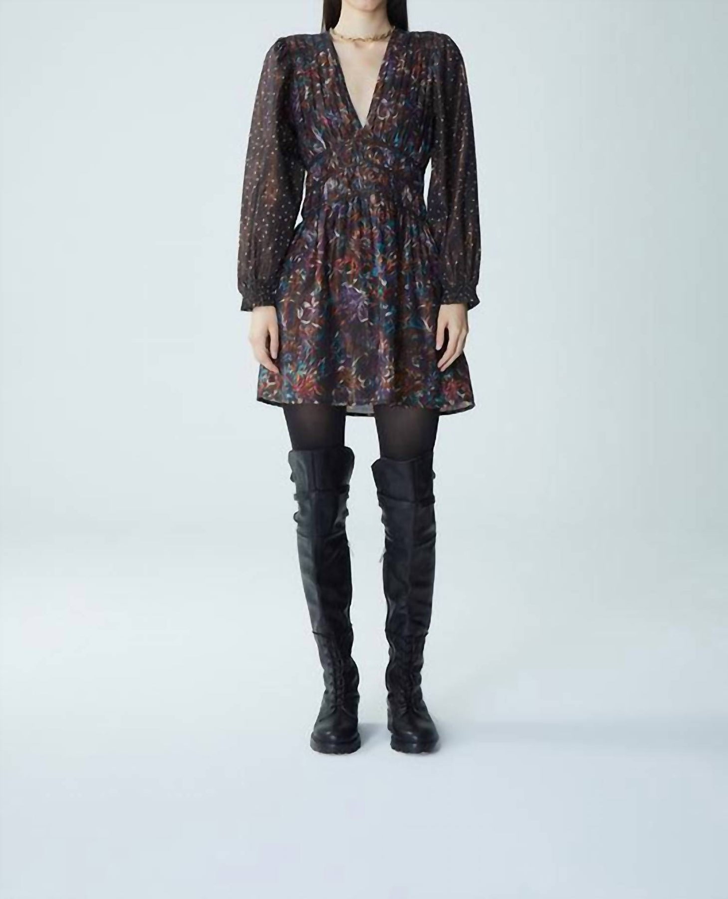 Jujuy Mac kurzes Kleid in schwarz Dahlia