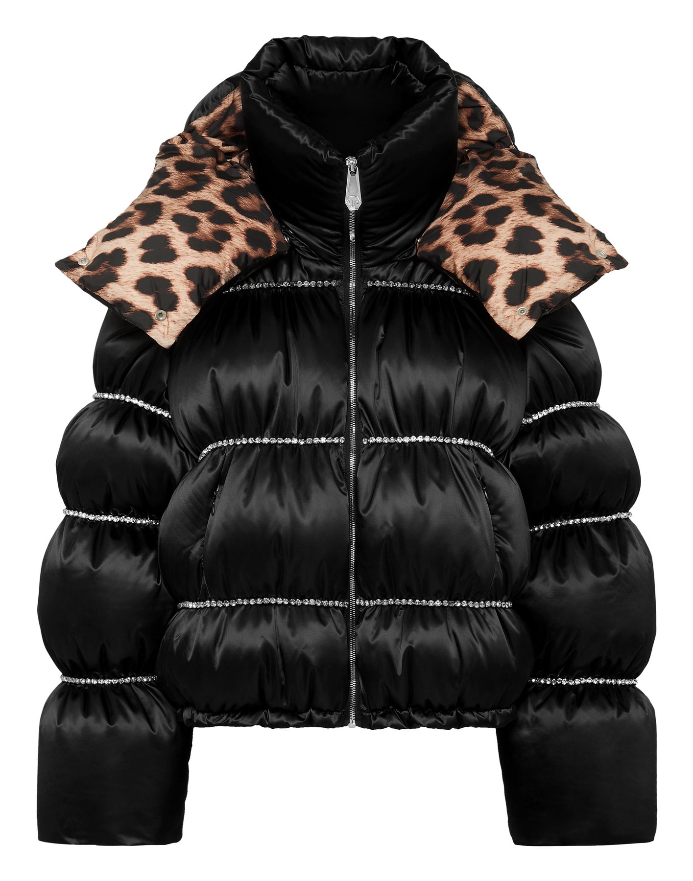 Daunenjacke Flamme mit Kristallen