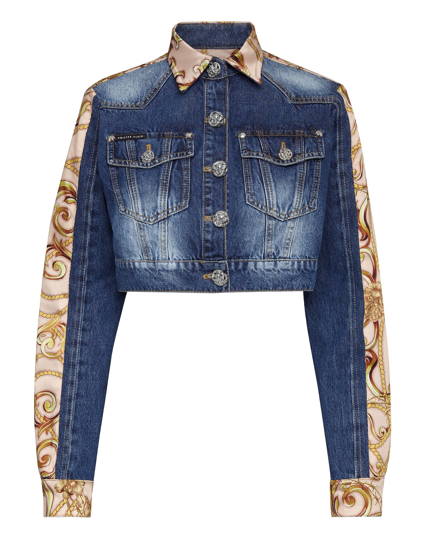 Denim verkürzt Jacke Neu Barock