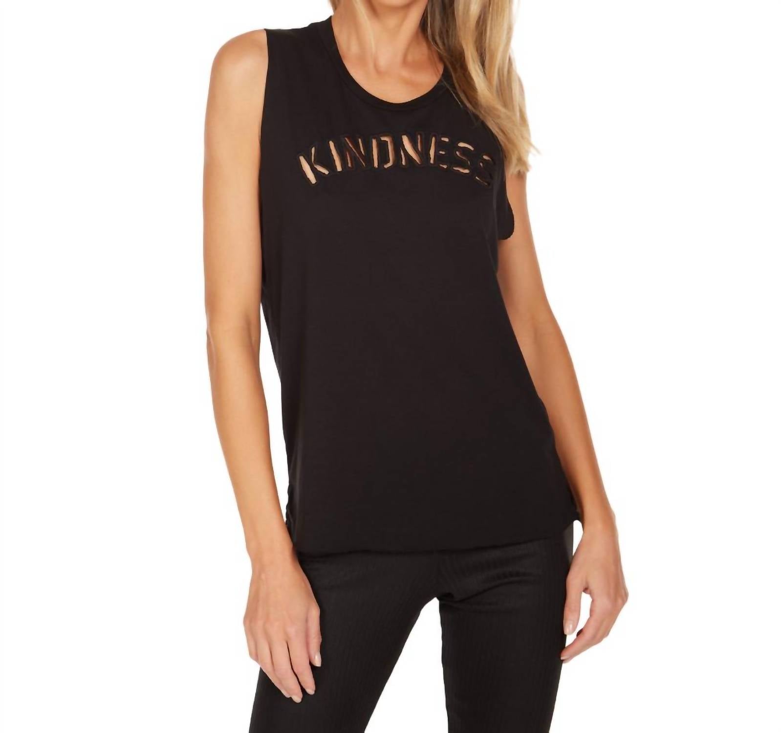 Dom Muscle Top Top mit Kindness Ausschnitt in schwarz