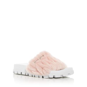 Montone Matelasse Shearling zum Hineinschlüpfen Slide Sandalen