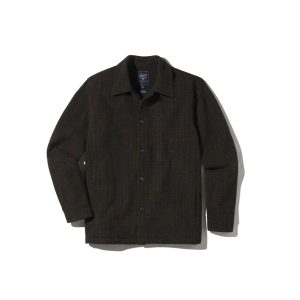 Watson Wolle Auto Mantel in Heidekraut Anthrazit braun Windowpane
