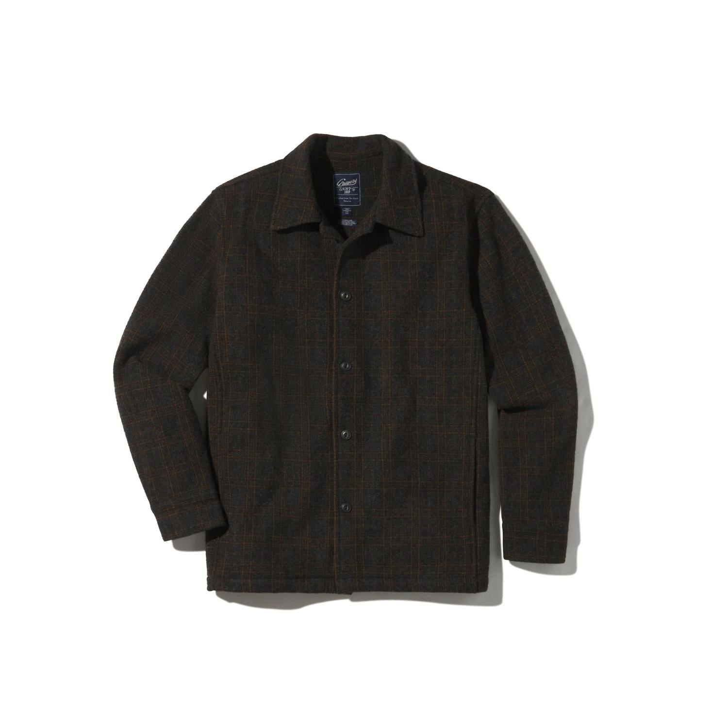 Watson Wolle Auto Mantel in Heidekraut Anthrazit braun Windowpane