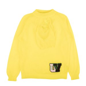 Überleben des modischsten Glitzer 4 Arm Pullover – Gelb