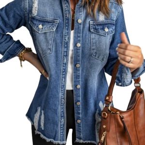 Jeansjacke aus Chambray 7766645571644