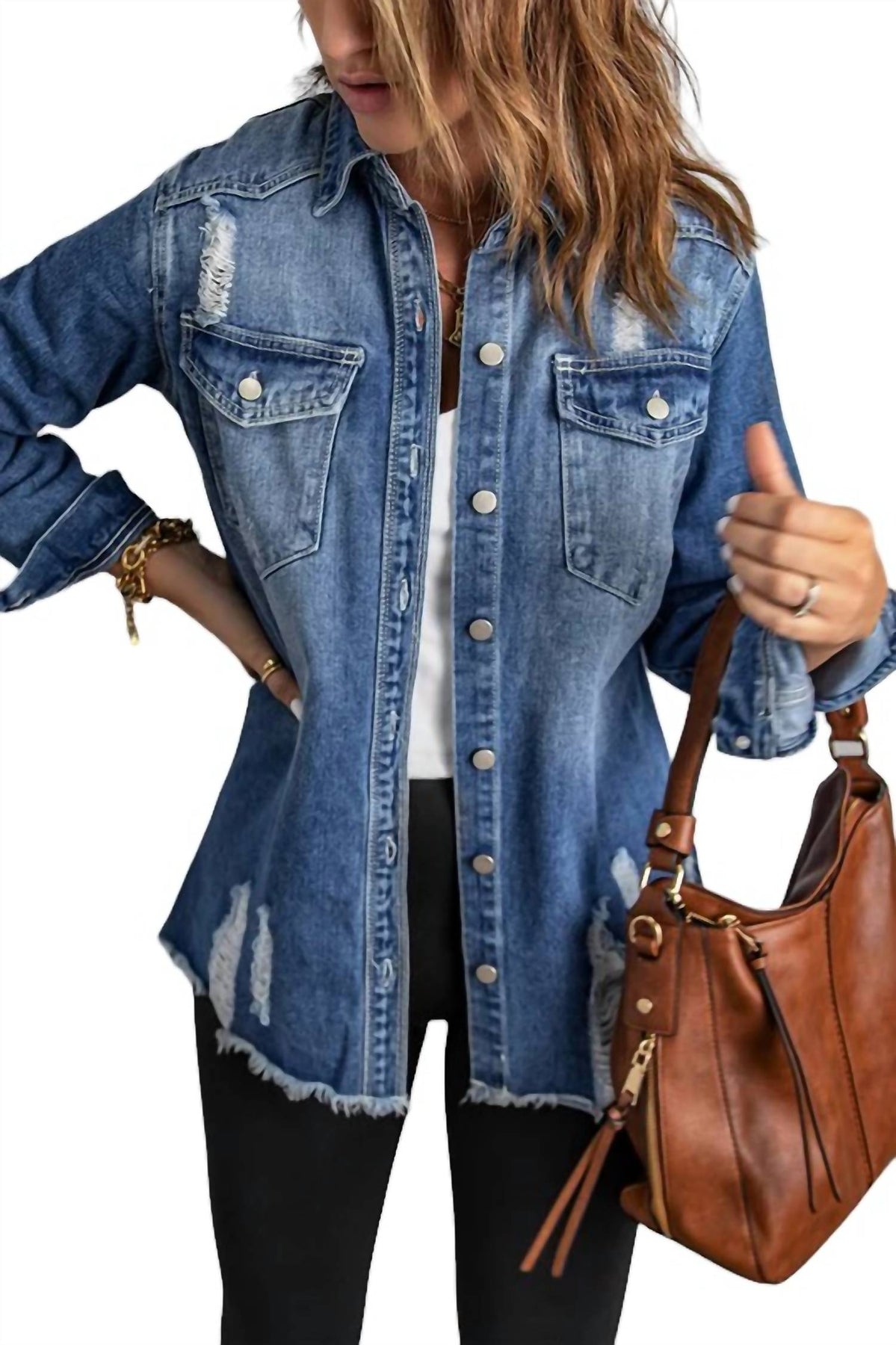 Jeansjacke in Chambray